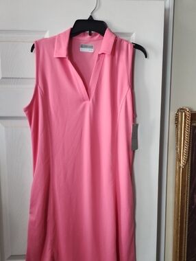 PGA Tour NEW Sleeveless Collared Coral Colored Sport Dress